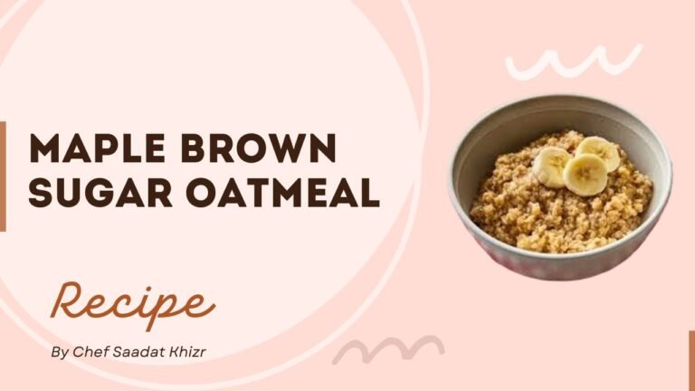 Maple brown sugar Oatmeal recipe