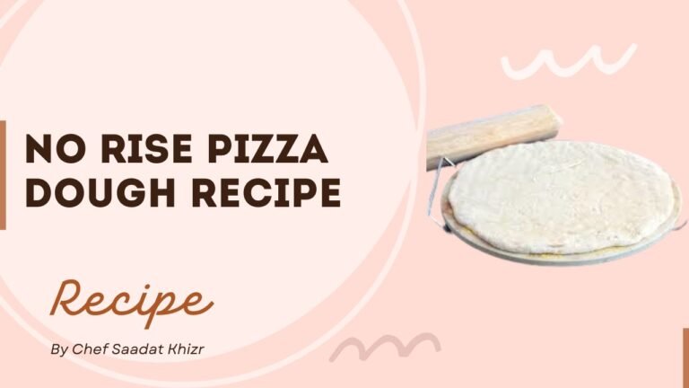 No rise pizza dough recipe